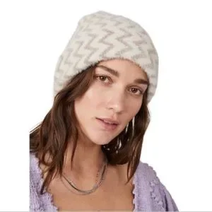 Free People Ziggy Fuzzy Beanie Hat, Black Combo O/S NWT Free People | Accessories | Nwt Free People Ziggy Fuzzy  main image 4